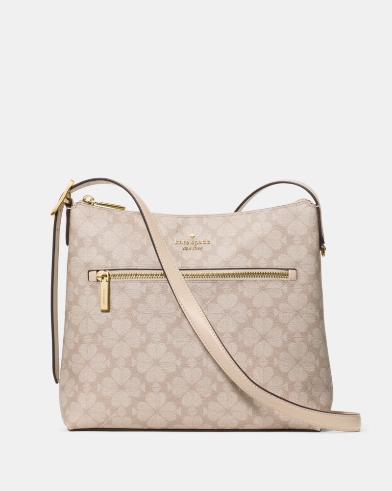 KateSpade Spade Flower Large Swingpack Buckle Crossbody Dark Beige Multi