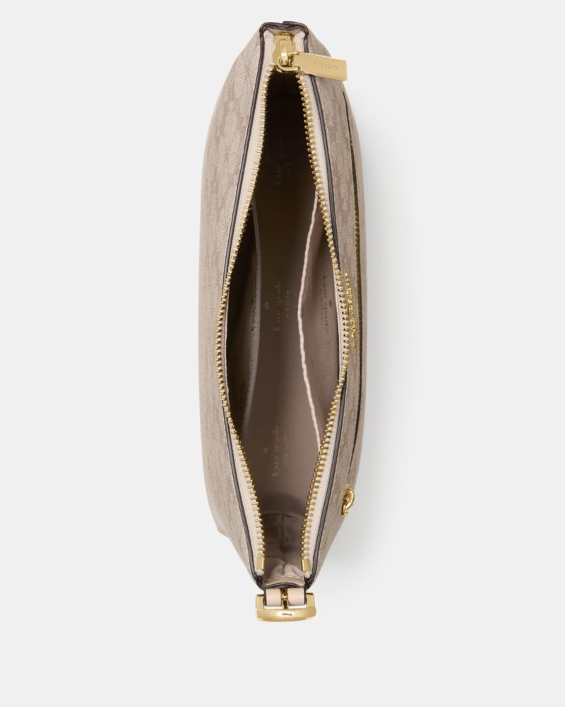 KateSpade Spade Flower Large Swingpack Buckle Crossbody Dark Beige Multi