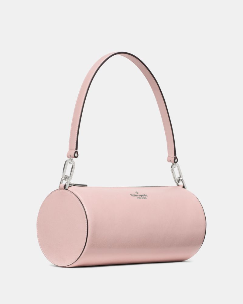 KateSpade Roulette Glazed Leather Medium Shoulder Bag Tutu Pink