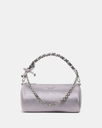 KateSpade Roulette Satin Mini Convertible Crossbody Gravel Grey