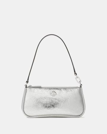 KateSpade Kayla Metallic Convertible Wristlet Silver