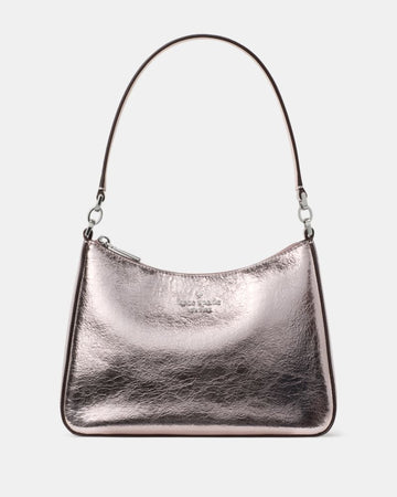 KateSpade Margot Crinkle Metallic Convertible Shoulder Bag Lilac Moonlight