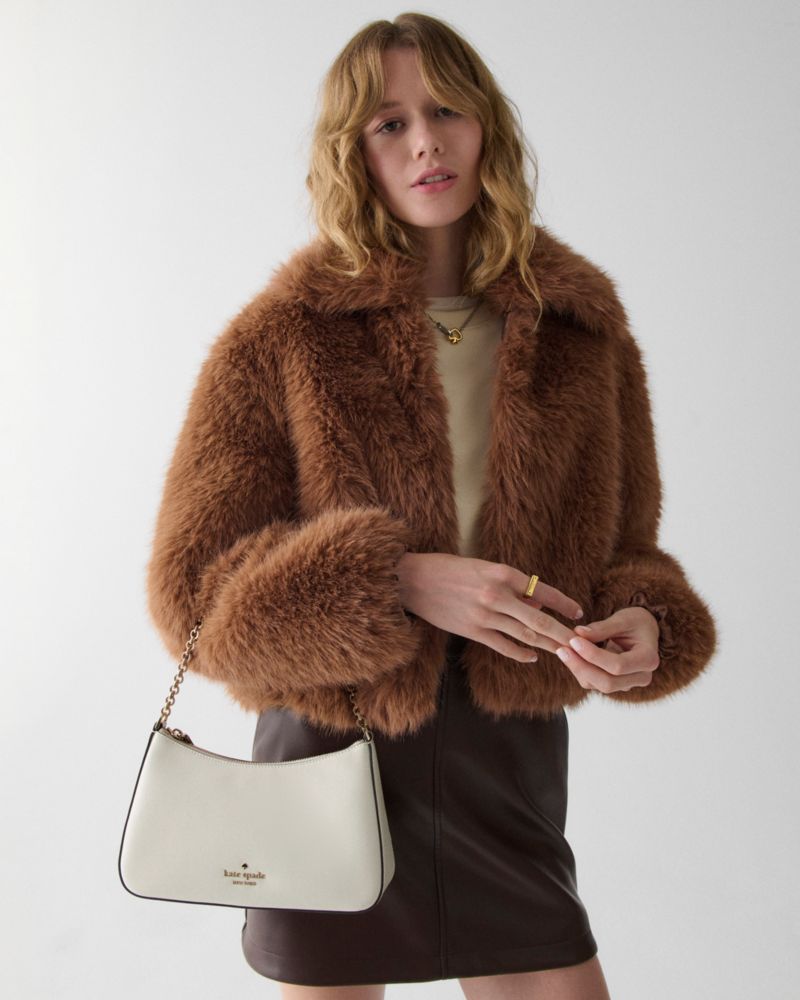 KateSpade Margot Textured Patent Leather Convertible Crossbody Meringue