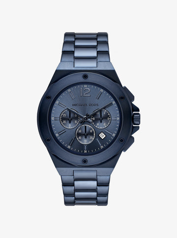 Oversized Lennox Blue-Tone Watch Navy Navy