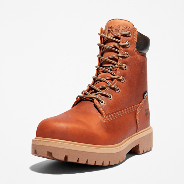 Timberland Direct Attach 8" Waterproof Work Boot Brown Marigold Men'S