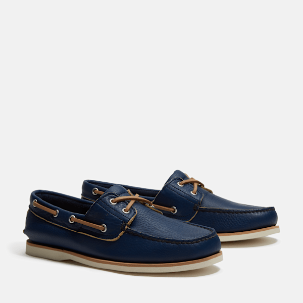 Timberland Lake House Classic 2-Eye Boat Shoe Dark Blue Full-Grain Men'S