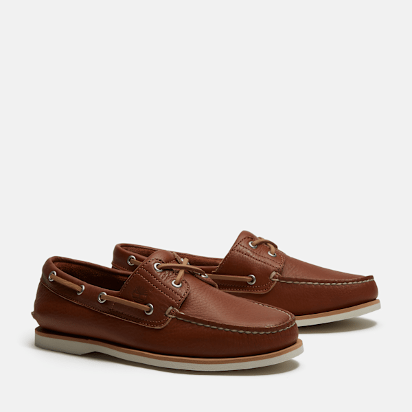 Timberland Lake House Classic 2-Eye Boat Shoe Rust Full-Grain Men'S