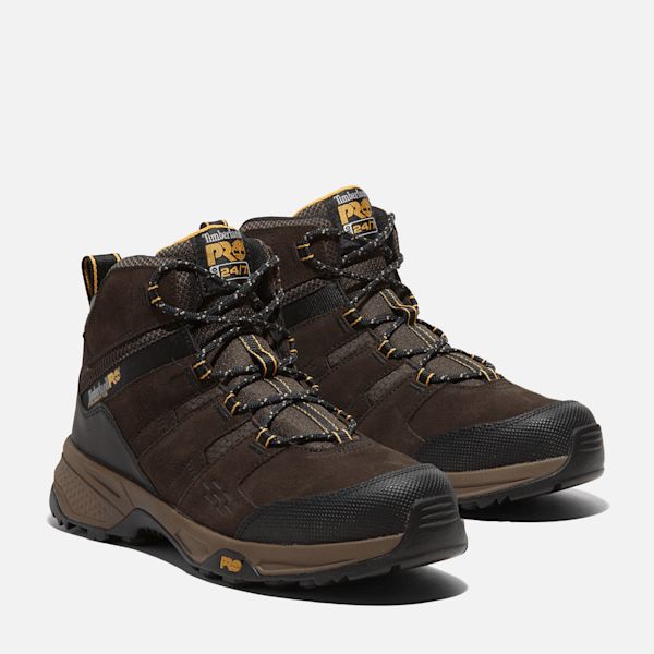Timberland Switchback Lt Steel Toe Work Boot Brown/Yellow Men'S