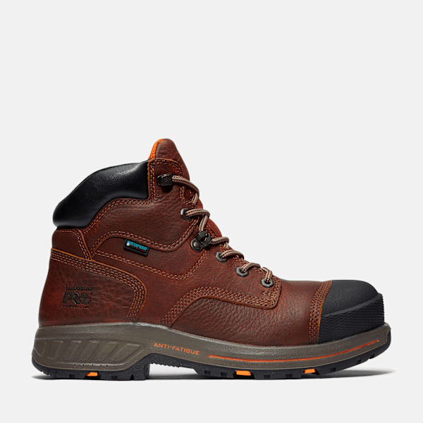 Timberland Pro Helix Hd 6" Composite Toe Waterproof Work Boot Brown/Grey Men'S