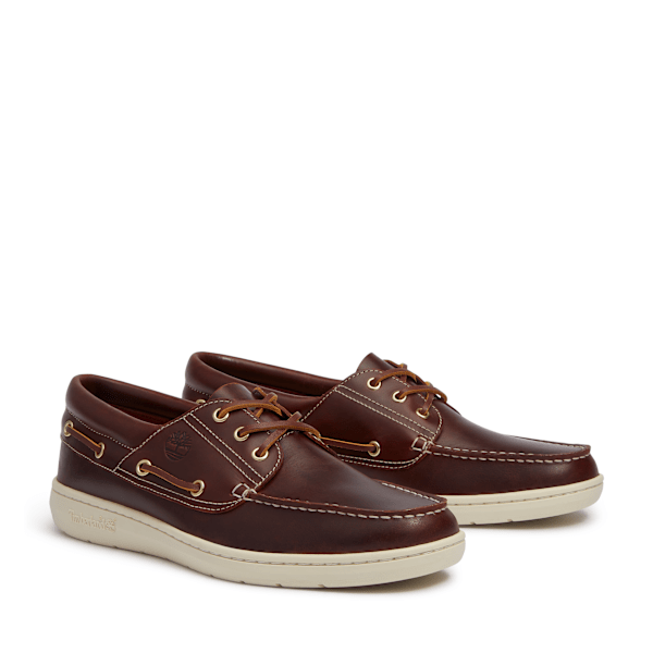 Timberland Portofino Pier Boat Shoe Burgundy Full-Grain Men'S