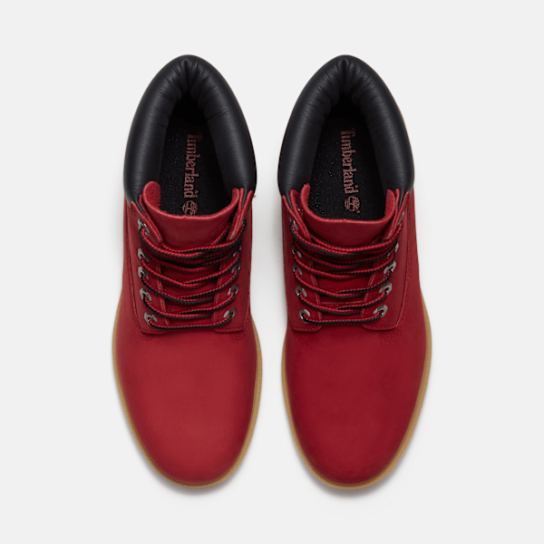 Timberland Premium 6-Inch Waterproof Boot Dark Red Nubuck Men'S
