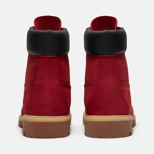 Timberland Premium 6-Inch Waterproof Boot Dark Red Nubuck Men'S