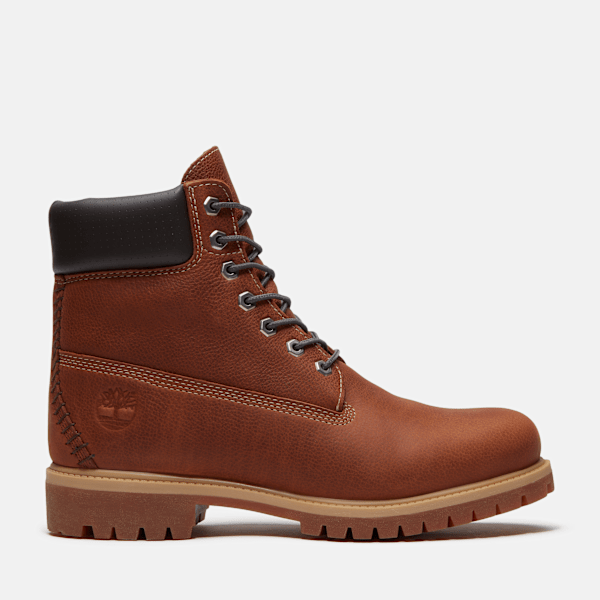 Timberland Road Trip Premium 6-Inch Waterproof Boot Rust Full-Grain/Dark Grey Men'S
