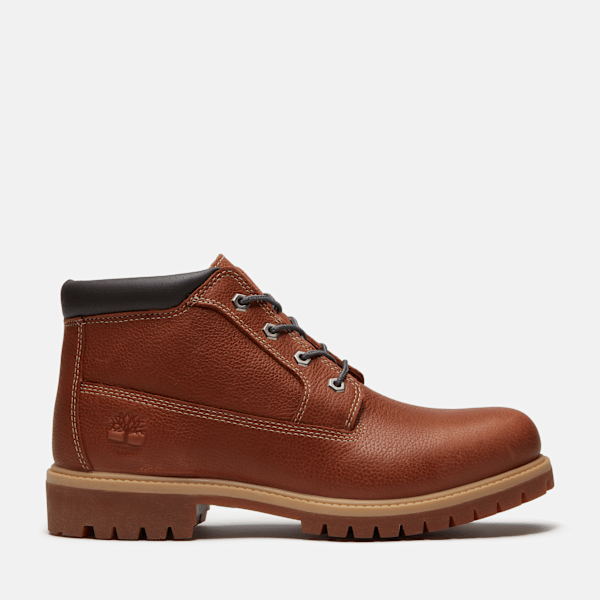 Timberland Road Trip Premium Mid Waterproof Chukka Boot Rust Full-Grain/Dark Grey Men'S
