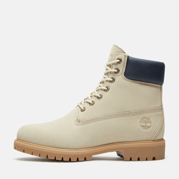 Timberland Year Of The Horse Premium 6-Inch Waterproof Boot Light Beige Suede/Dark Blue Men'S