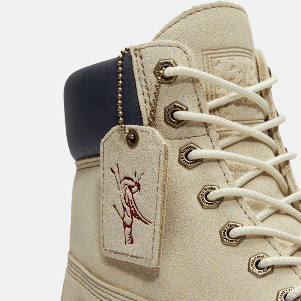Timberland Year Of The Horse Premium 6-Inch Waterproof Boot Light Beige Suede/Dark Blue Men'S