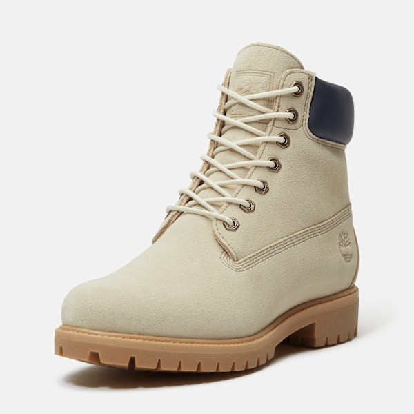 Timberland Year Of The Horse Premium 6-Inch Waterproof Boot Light Beige Suede/Dark Blue Men'S