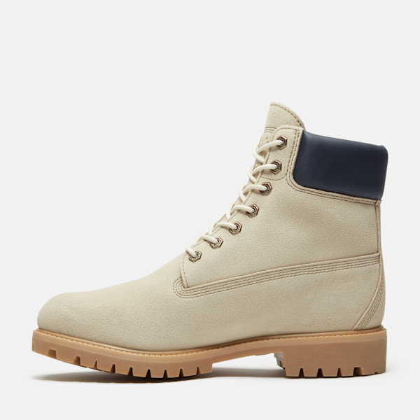 Timberland Year Of The Horse Premium 6-Inch Waterproof Boot Light Beige Suede/Dark Blue Men'S