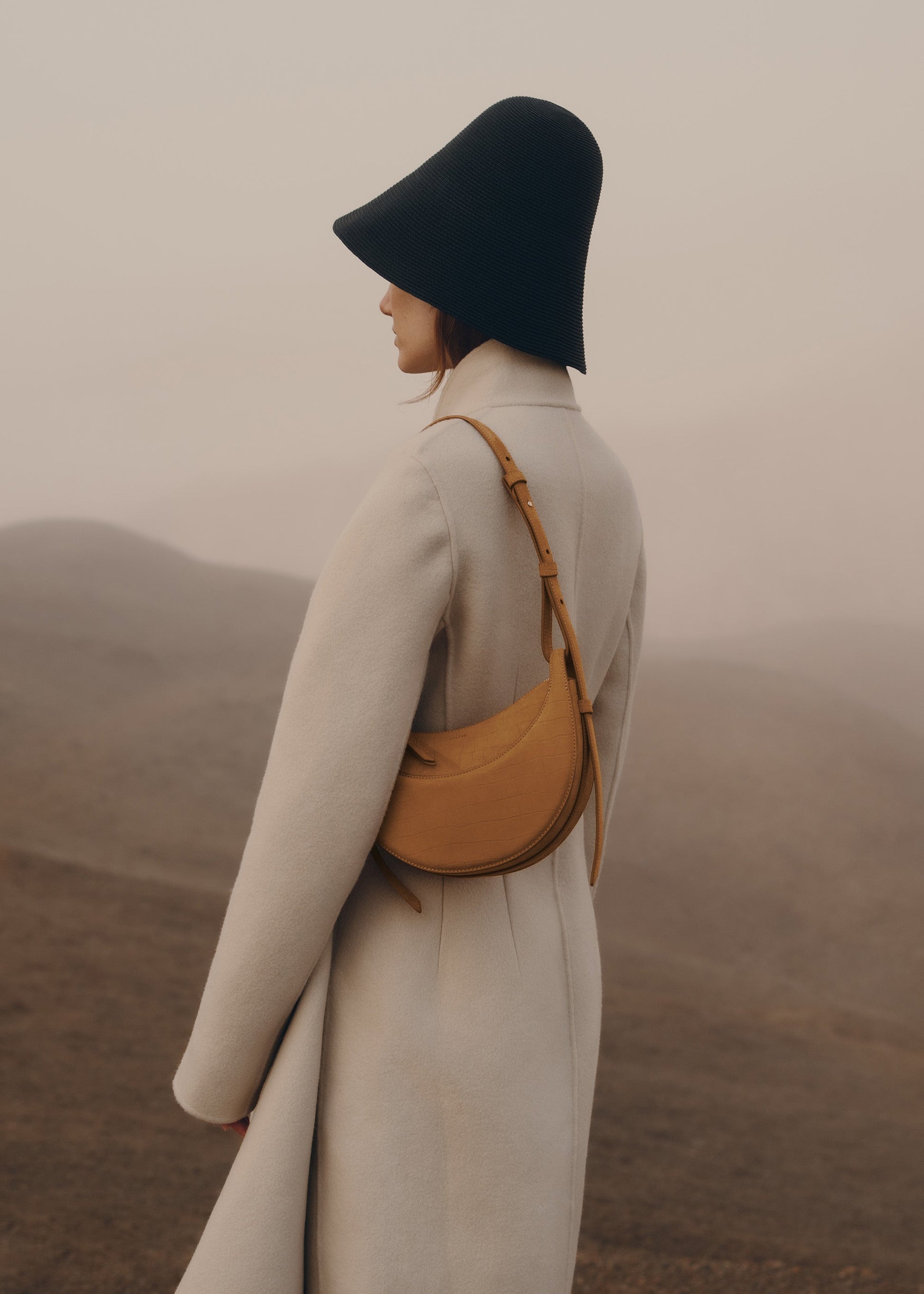 Polene Numero Dix Crocodile Nubuck Cinnamon