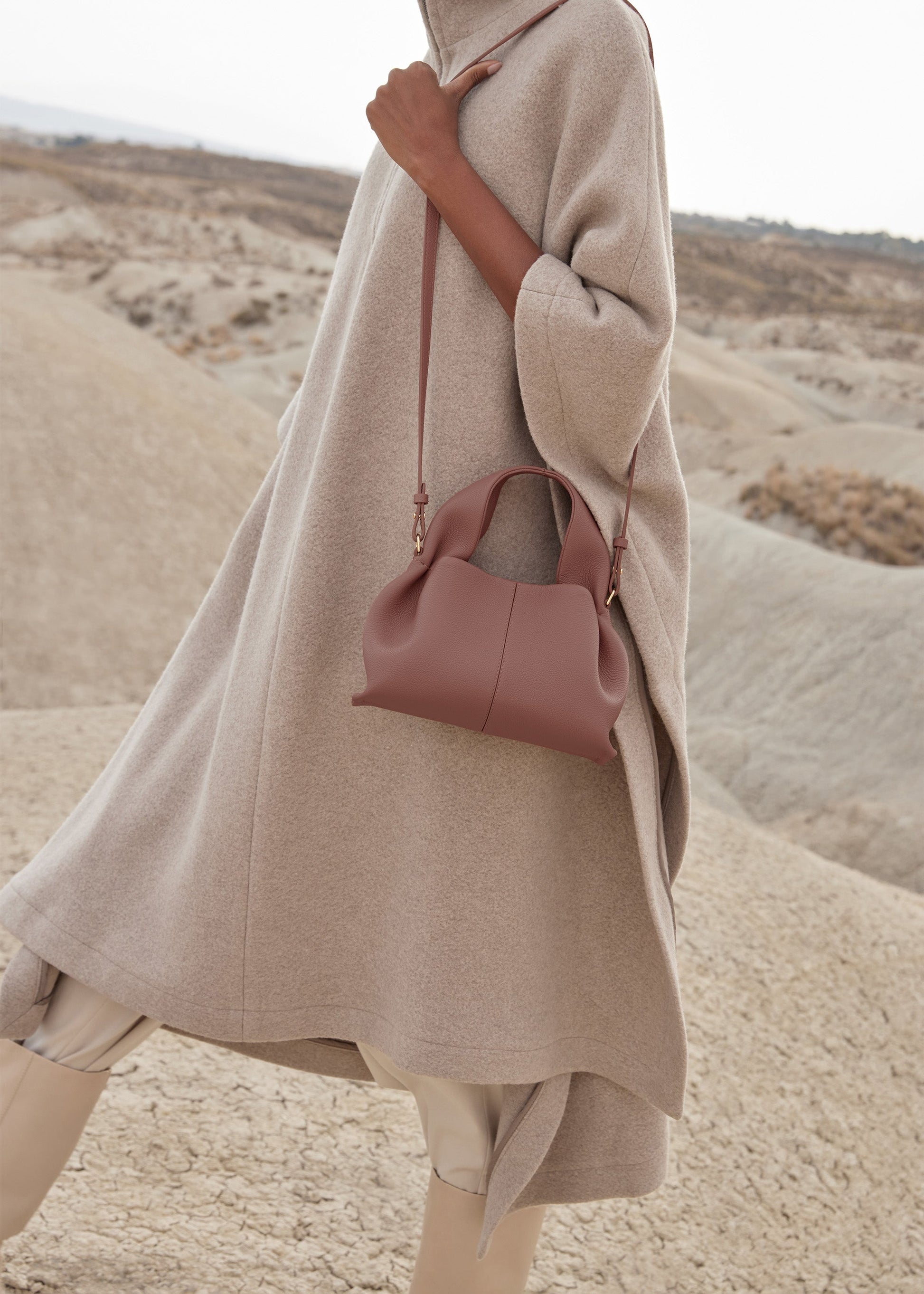 Polene Numero Neuf Mini Textured Blush