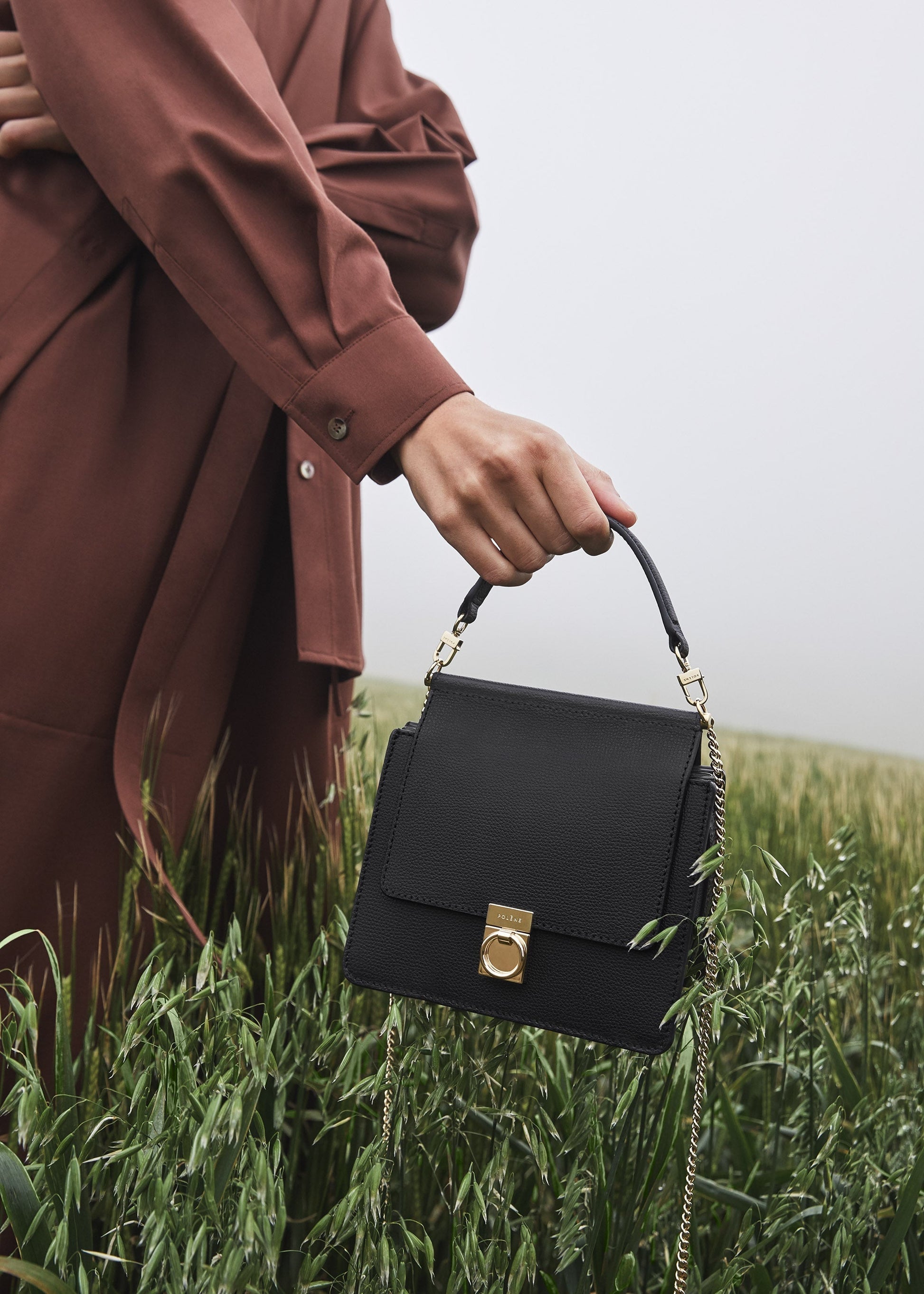 Polene Numero Sept Mini Textured Black