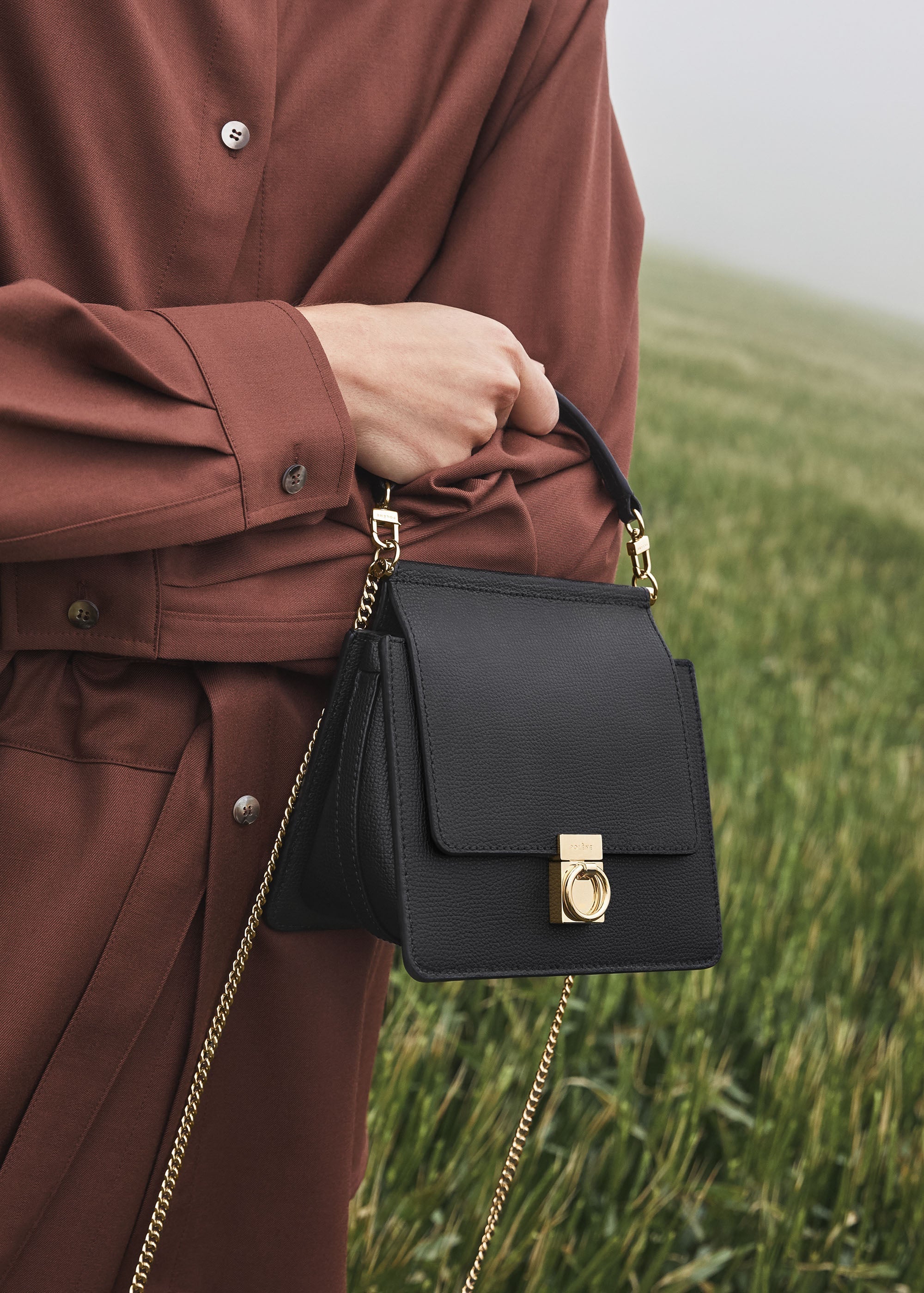 Polene Numero Sept Mini Textured Black