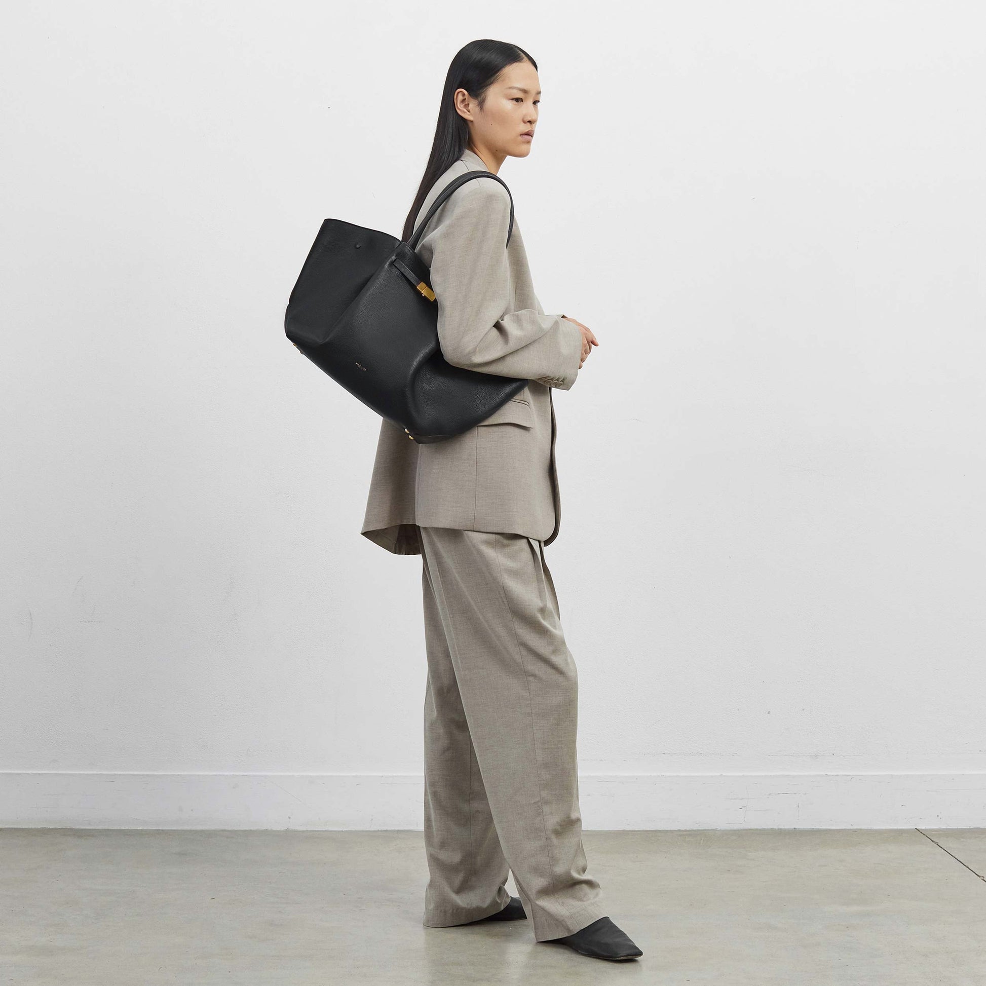 DeMellier The New York leopard-effect calf hair & black smooth