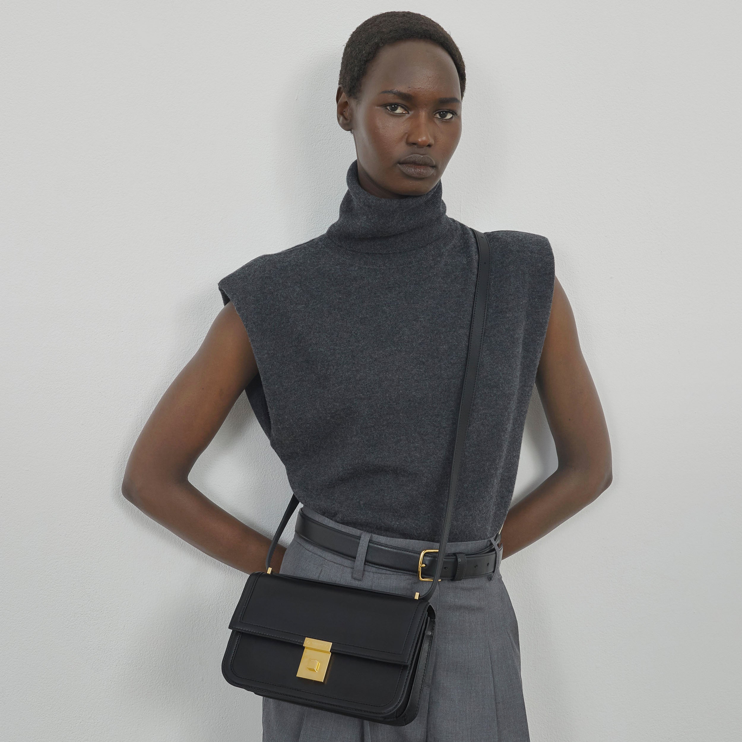 DeMellier The Paris Crossbody light olive smooth