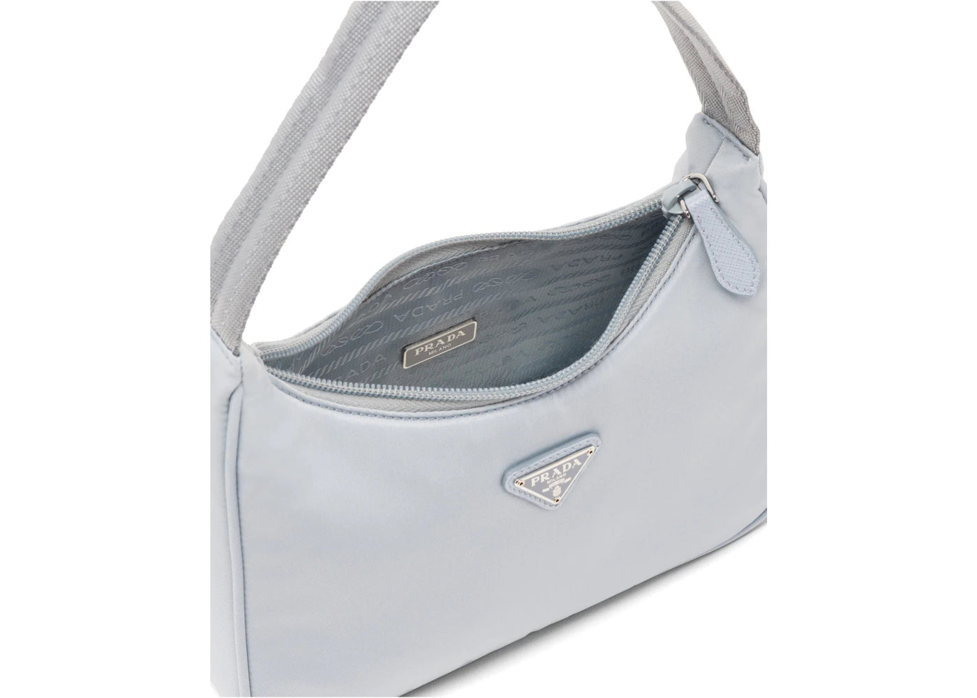 prada re-edition 2000 re-nylon mini bag cornflower blue