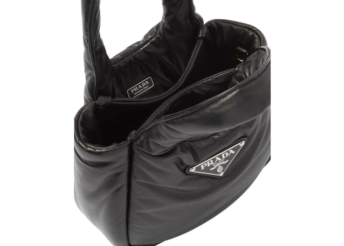 prada small padded soft nappa-leather bag black