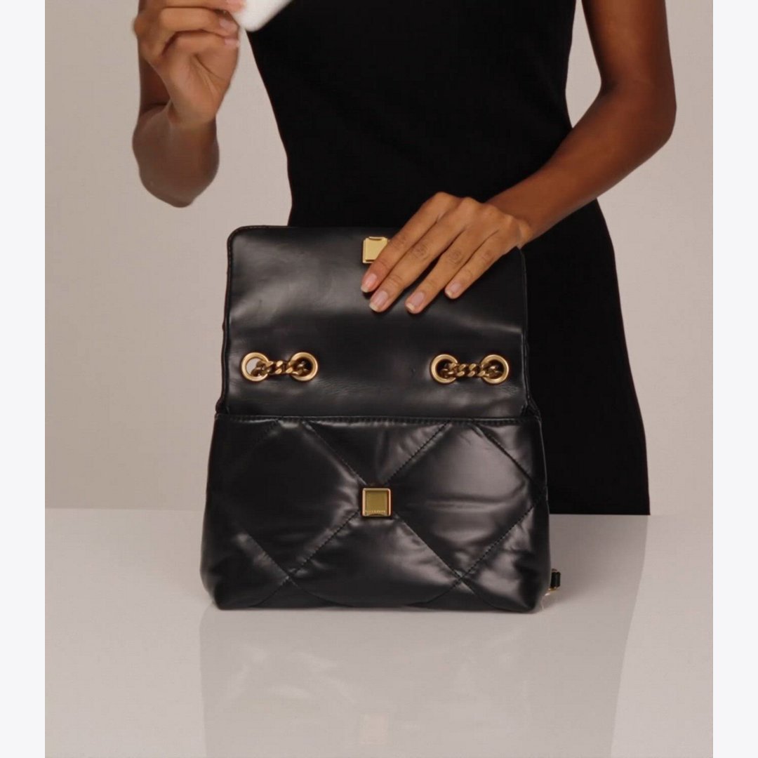 Tory Burch Small Kira Diamond Quilt Shoulder Bag Vanilla Soft Serve