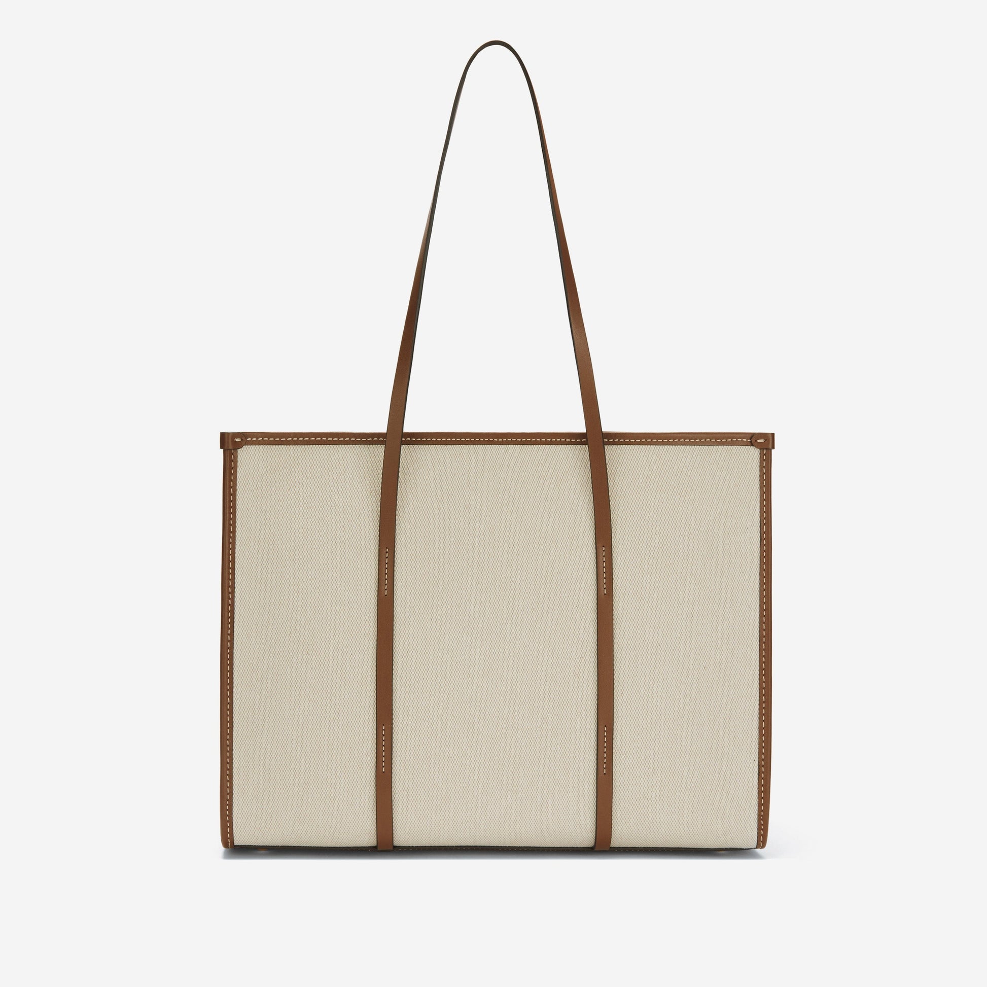 DeMellier The Capri salt & pepper canvas tan smooth