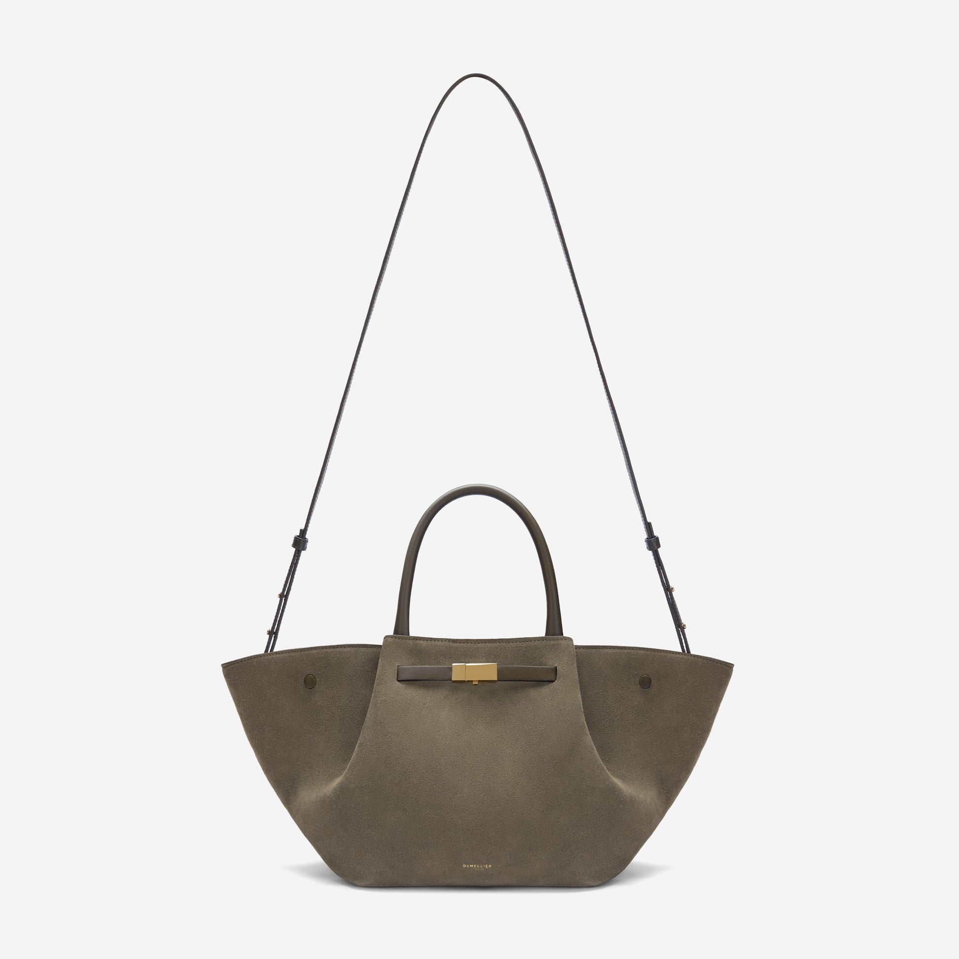 DeMellier The Midi New York deep olive suede & deep olive smooth