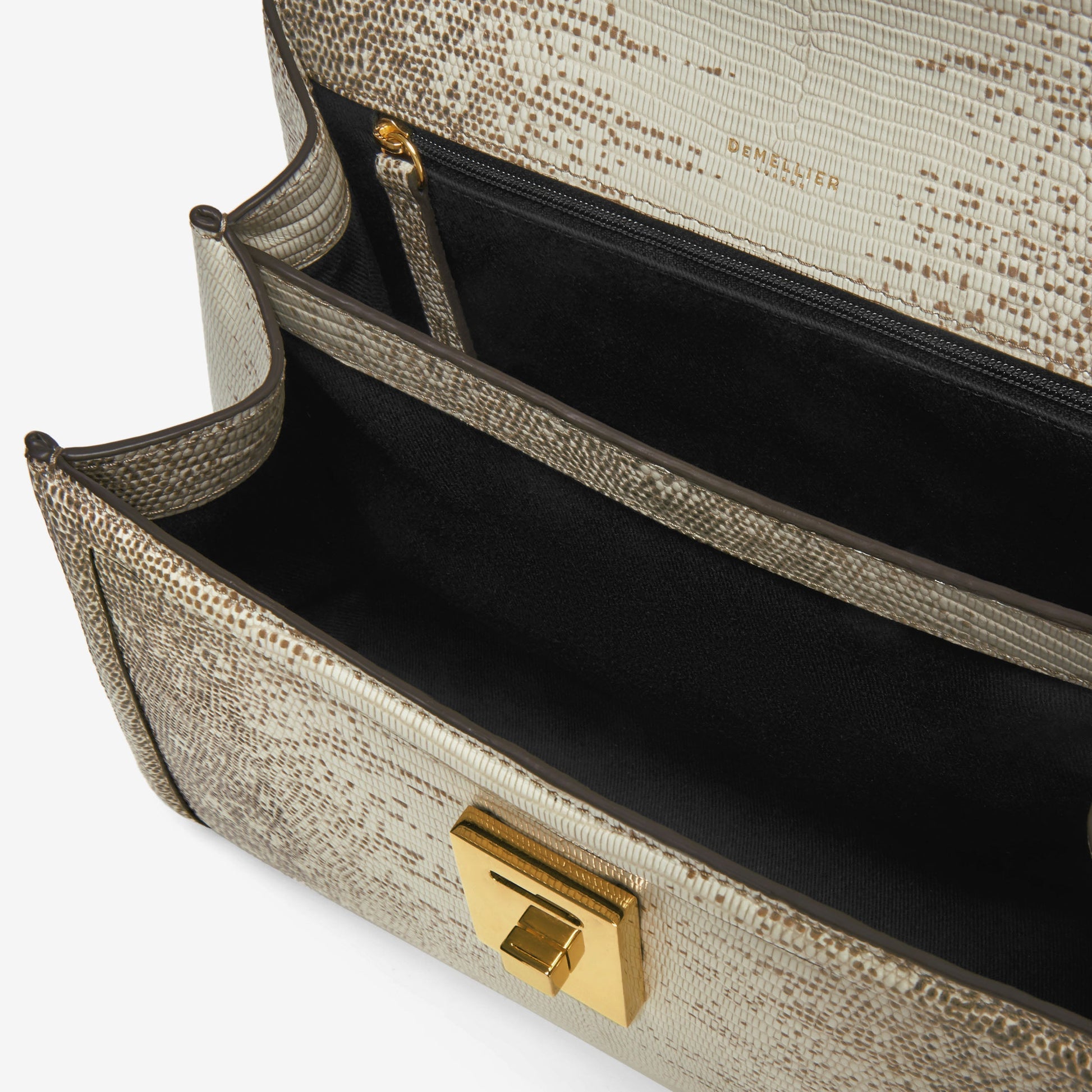DeMellier The Midi Paris natural lizard-effect
