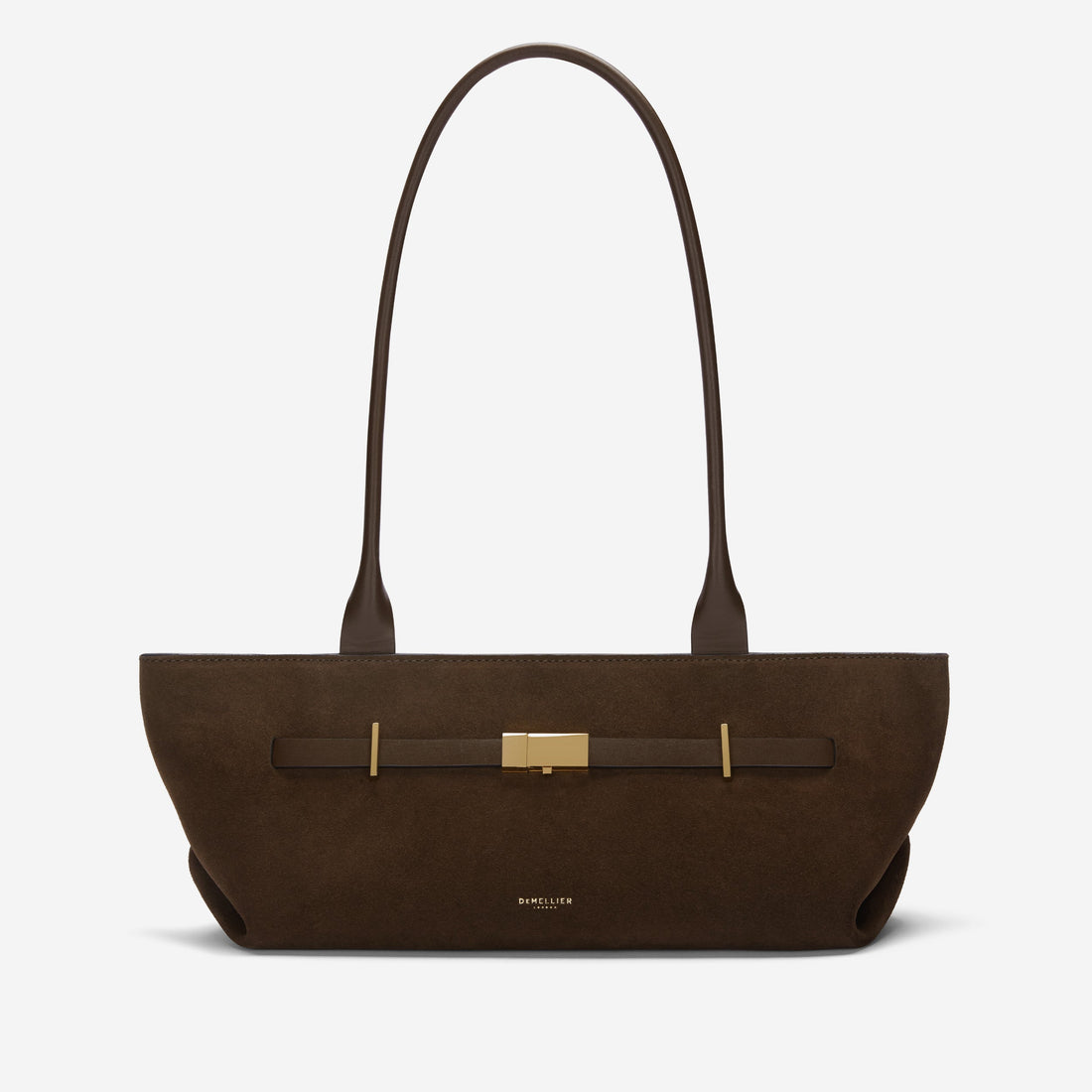 DeMellier The New York Shoulder mocha suede & mocha smooth