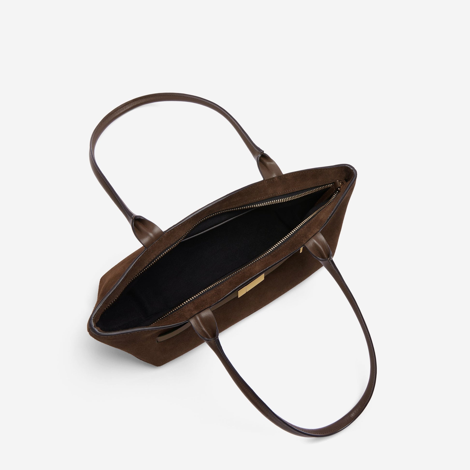 DeMellier The New York Shoulder mocha suede & mocha smooth