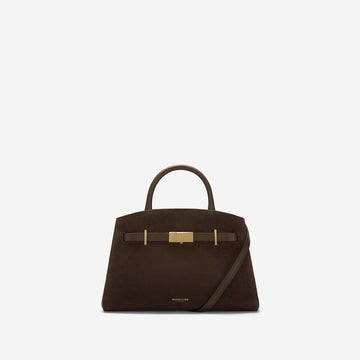 DeMellier The Small Hudson mocha suede & mocha smooth