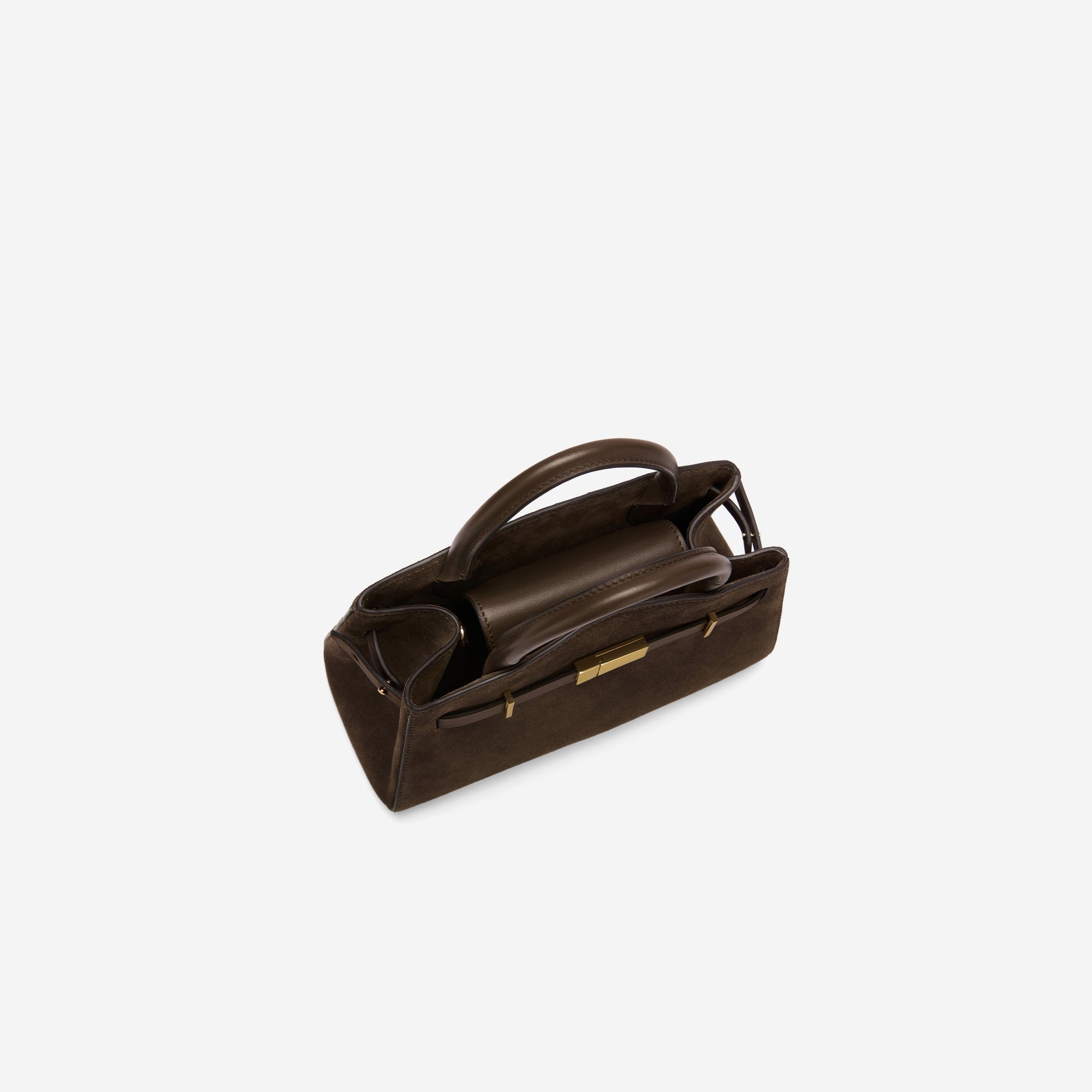 DeMellier The Small Hudson mocha suede & mocha smooth
