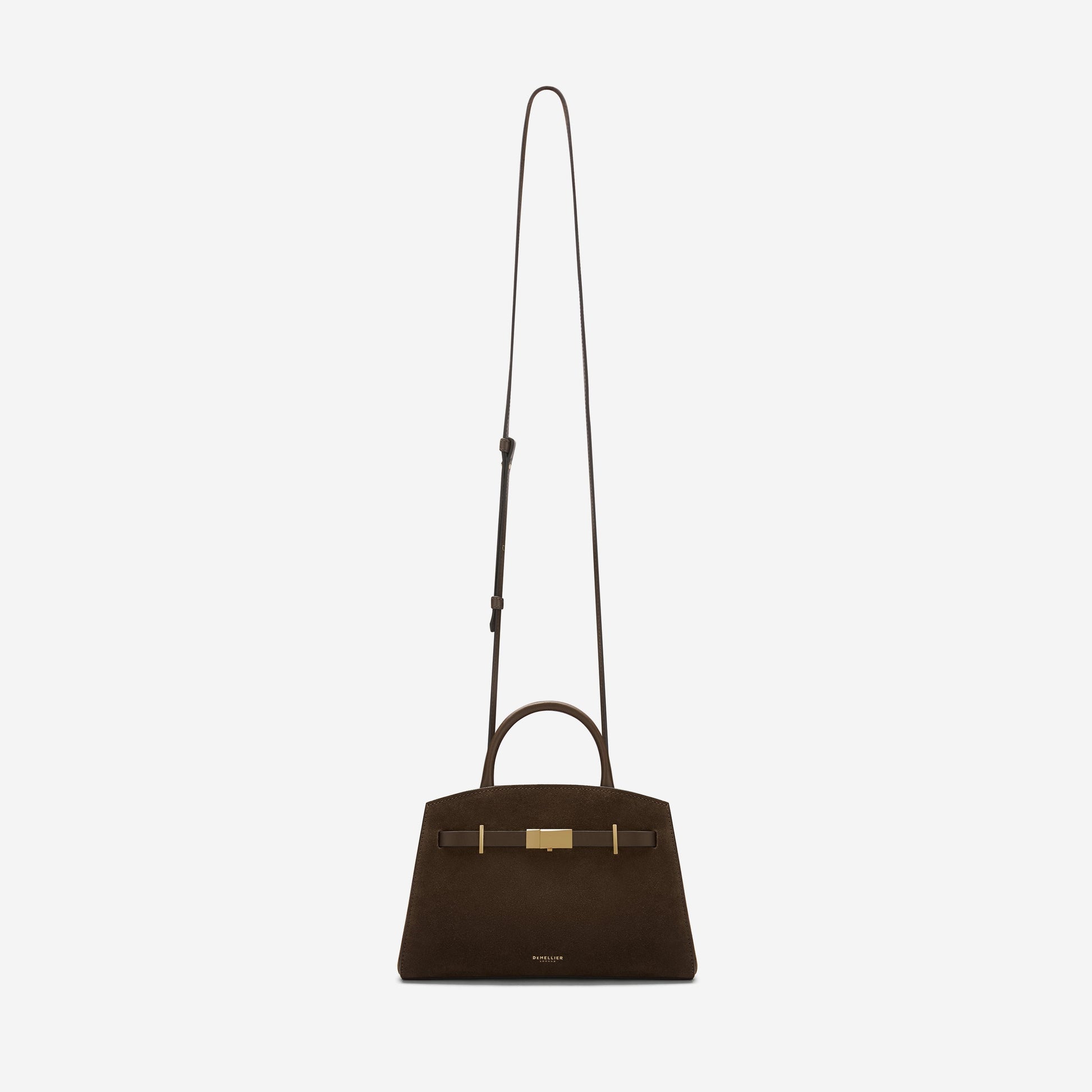 DeMellier The Small Hudson mocha suede & mocha smooth