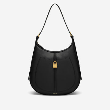 DeMellier The Siena Hobo black small grain