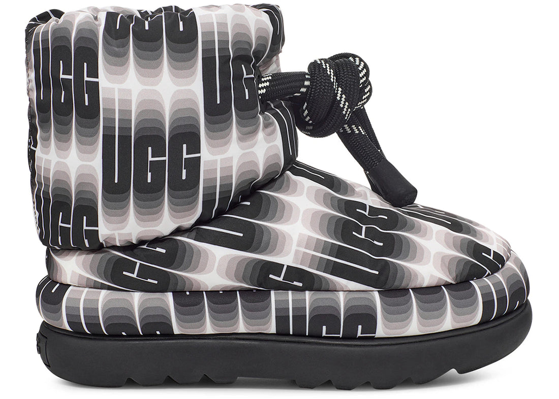Ugg Classic Maxi Wavelength Short Boot Black White (Women'S)