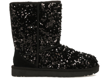 Ugg Classic Short Chunky Sequin Boot Black (Women'S)