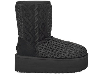 Ugg Classic Short Villa Knit Boot Black (Women'S)