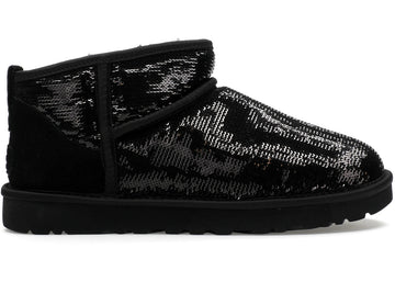 Ugg Classic Ultra Mini Boot Mirror Ball Black (Women'S)