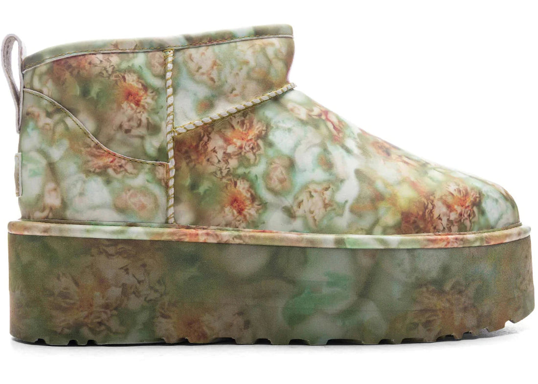Ugg Classic Ultra Mini Platform Boot Collina Strada Green Floral