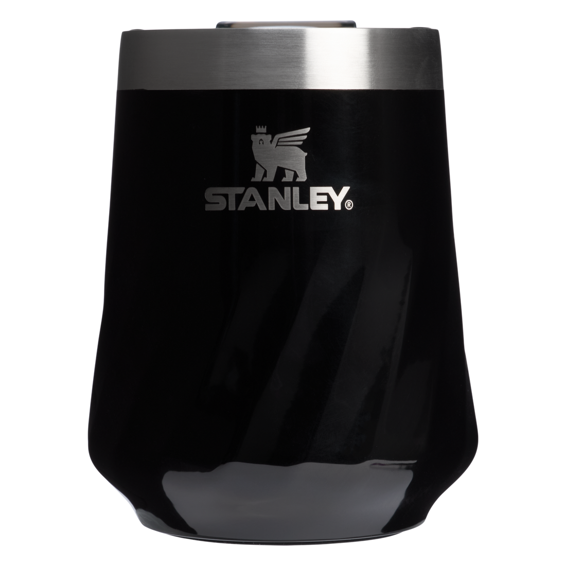 The Textured Reserve Wine Tumbler | 11 OZ Black Gloss Black Gloss