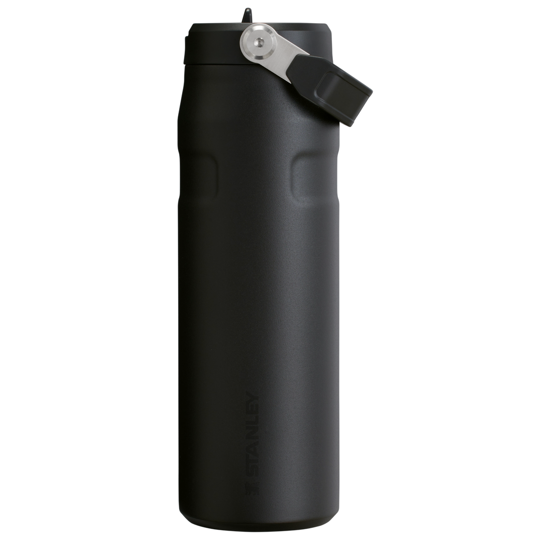 The IceFlow Bottle with Flip Straw Lid | 24 OZ Black 2.0 Black 2.0