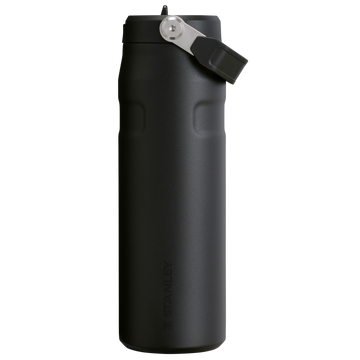The IceFlow Bottle with Flip Straw Lid | 24 OZ Black 2.0 Black 2.0