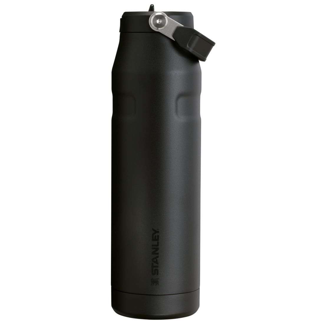 The IceFlow Bottle with Flip Straw Lid | 36 oz Black 2.0 Black 2.0