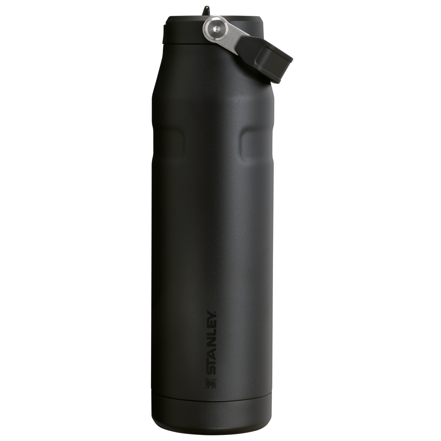 The IceFlow Bottle with Flip Straw Lid | 36 oz Black 2.0 Black 2.0